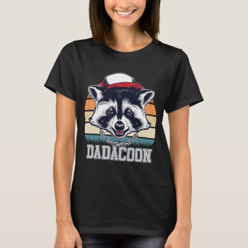 Raccoon Owner Dad Trash Panda Dadacoon funny Fathe T_Shirt