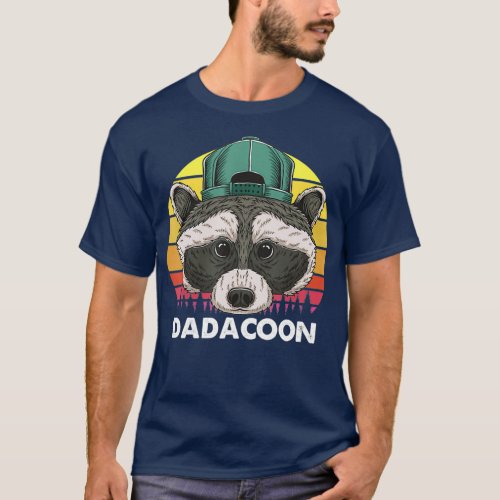 Raccoon Owner Dad Trash Panda Father Dadacoon T_Shirt