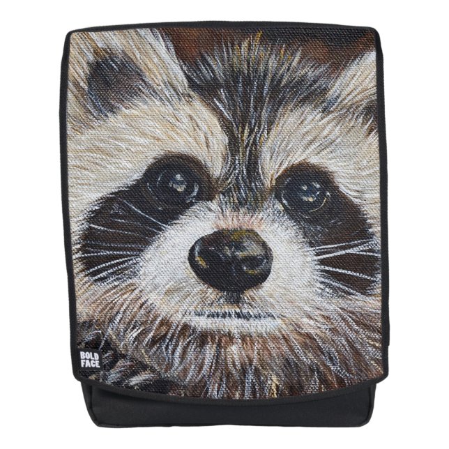 Raccoon Painting Backpack (Front)