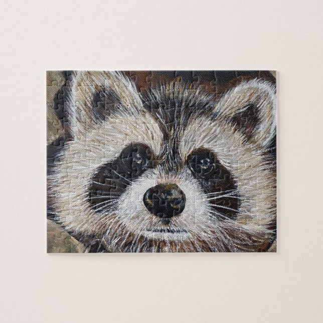 Raccoon Painting Jigsaw Puzzle (Horizontal)