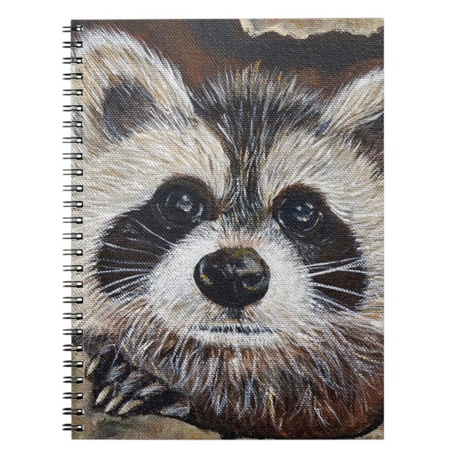 Raccoon Painting Notebook (Front)