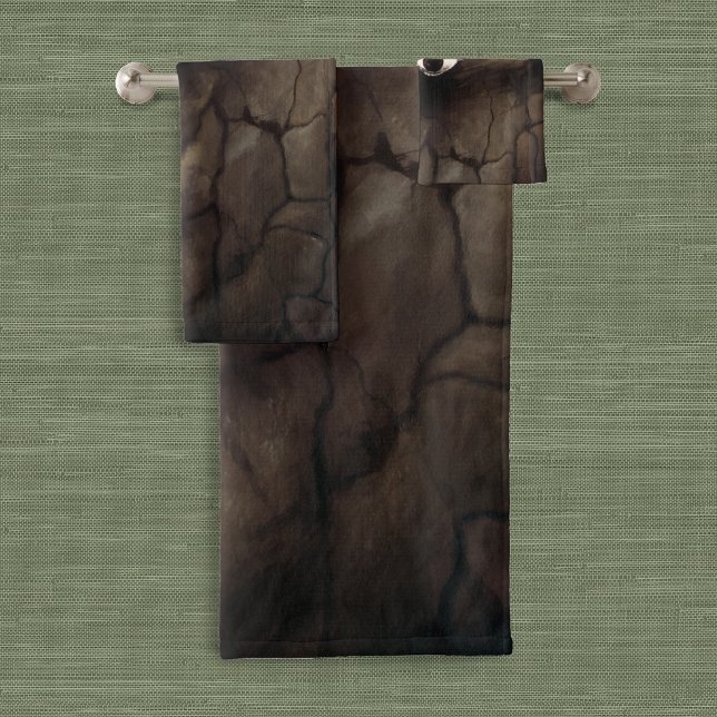 Raccoon Pair Tree Hollow Woodland Wildlife Brown Bath Towel Set (Creator Uploaded)