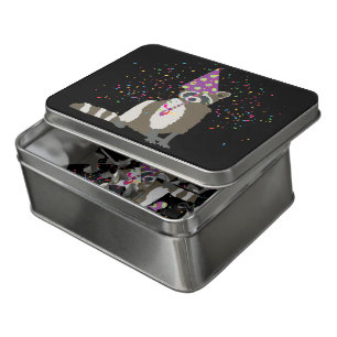 Raccoon Partying - Animals Having a Party Jigsaw Puzzle