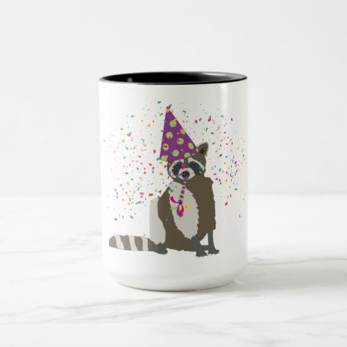 Raccoon Partying _ Animals Having a Party Mug