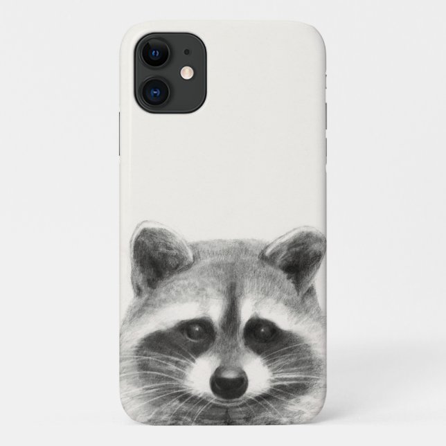 Raccoon Pencil Drawing Case-Mate iPhone Case (Back)