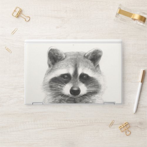 Raccoon Pencil Drawing HP Laptop Skin