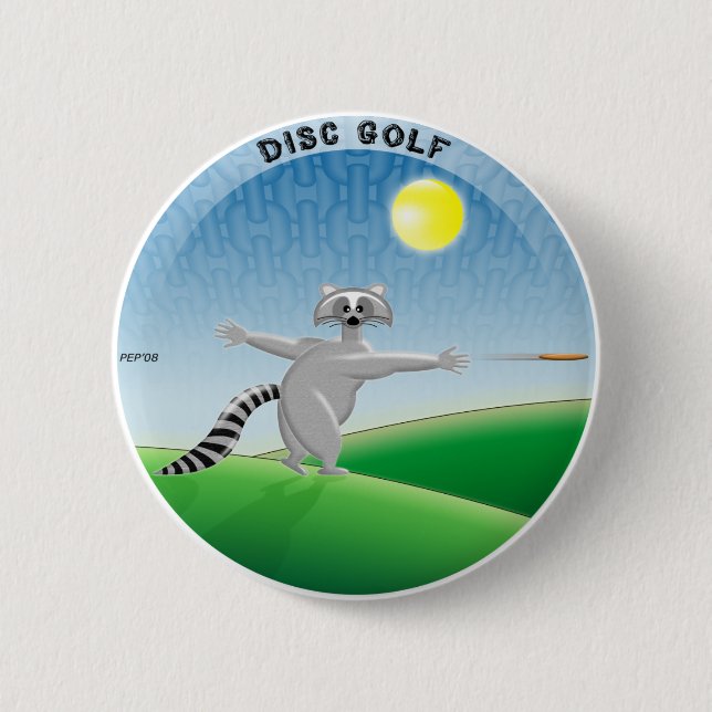 Raccoon Pinback Button (Front)