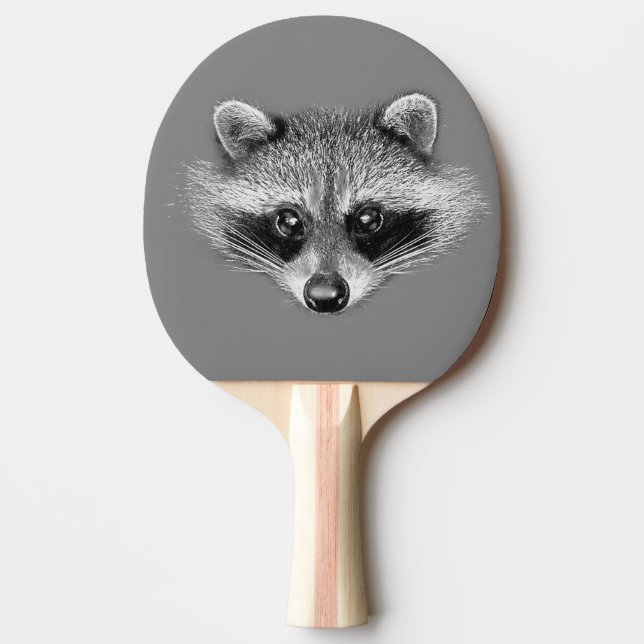 Raccoon Ping Pong Paddle (Front)