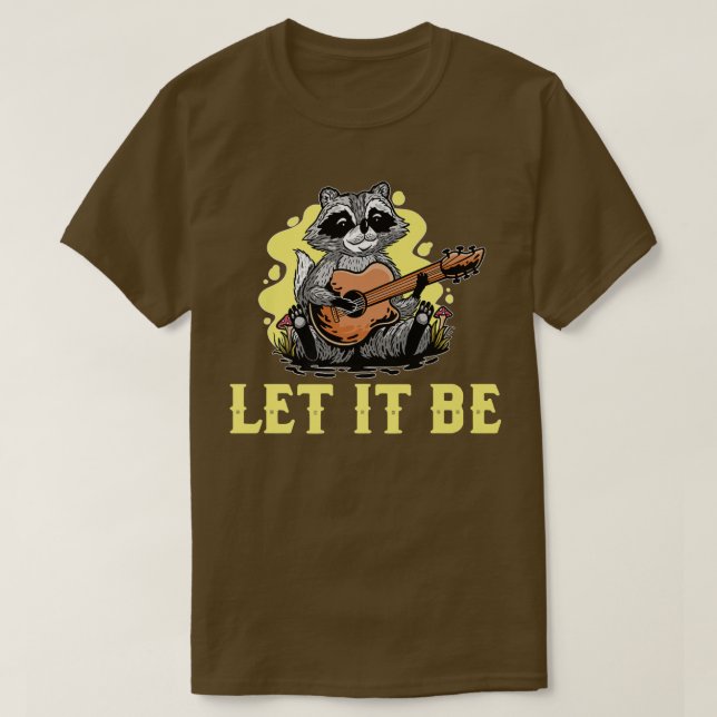 Raccoon Playing Guitar Premium  T-Shirt (Design Front)