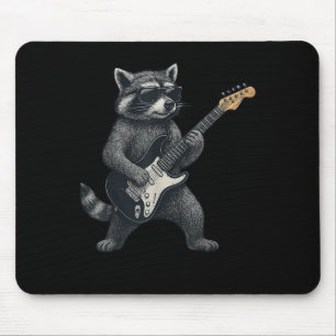 Raccoon Playing Guitar Rock And Roll Gift Men Wome Mouse Pad