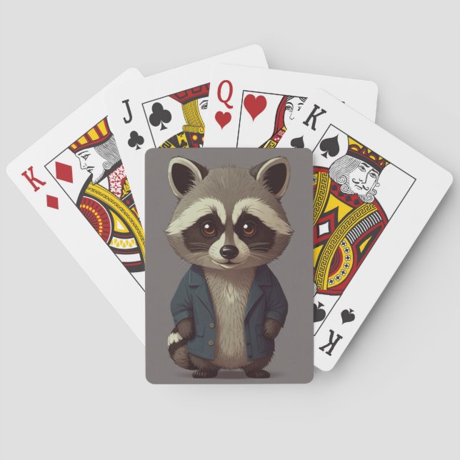 raccoon  poker cards (Back)