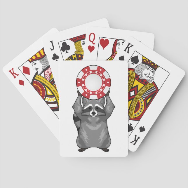 Raccoon Poker Poker chips Cards (Back)
