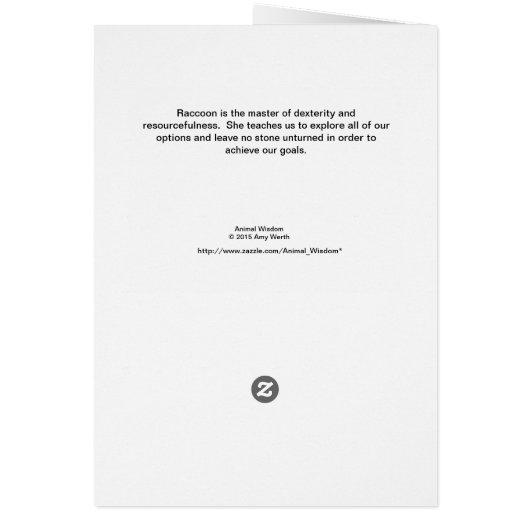 Raccoon Portrait (Back)