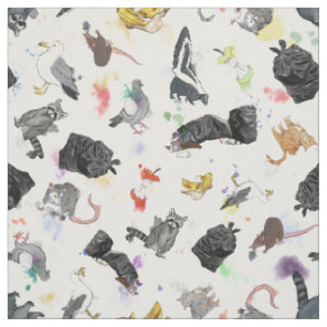 raccoon, possum, trash, garbage, rat, trash+panda, fabric
