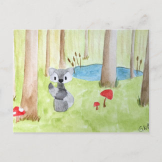 Raccoon Postcard