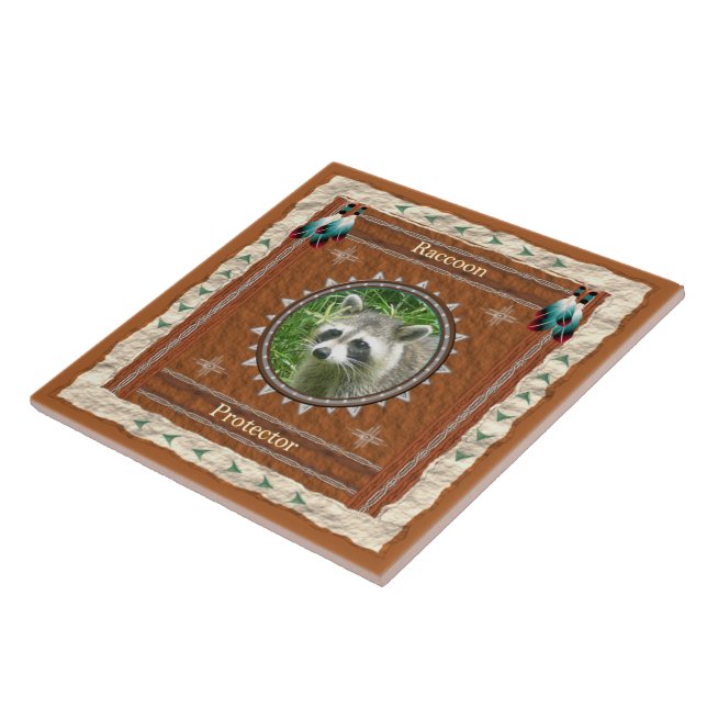 Raccoon  -Protector- Ceramic Tile (Side)