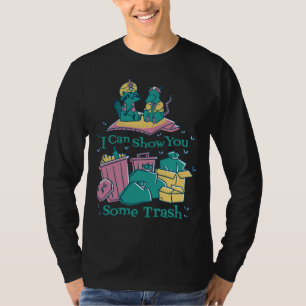 Raccoon Rat Funny Flying Carpet Trash Garbage T-Shirt