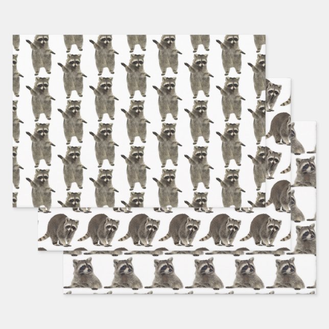 Raccoon Realm: Whimsical Woodland Gift Wrap  (Set)