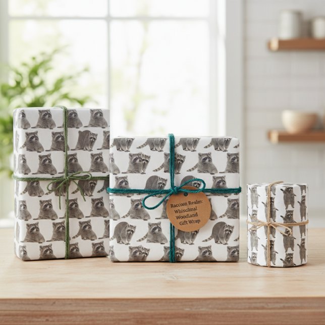Raccoon Realm: Whimsical Woodland Gift Wrap  (Raccoon Realm: Whimsical Woodland Gift Wrap)