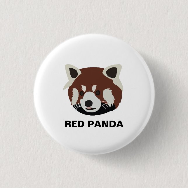 Raccoon Red Panda Raccoon  Button (Front)
