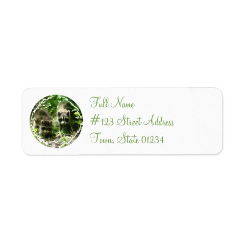 Raccoon Return Address Label
