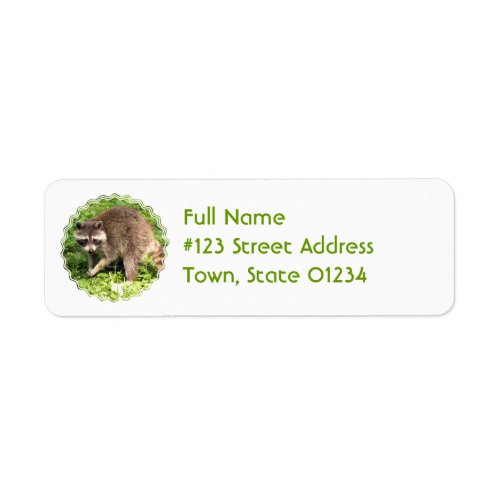 Raccoon Return Address Mailing Label