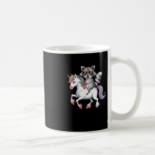 Raccoon Riding Unicorn Cute Animal Fantasy For Kid Coffee Mug