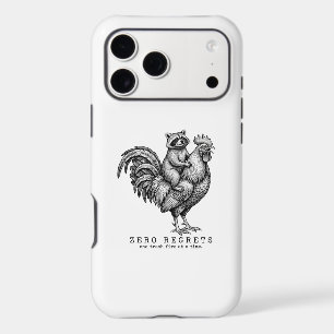 Raccoon Rooster iPhone Case Funny Gift