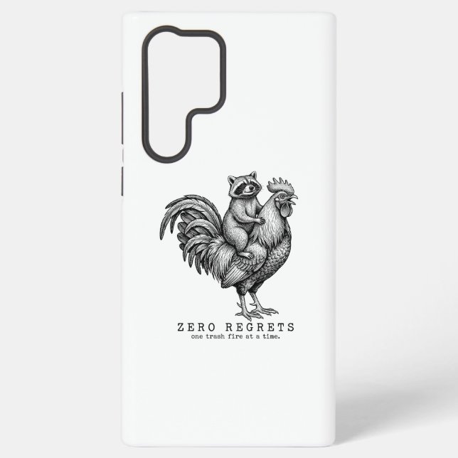 Raccoon Rooster Samsung Case Funny Gift (Back)