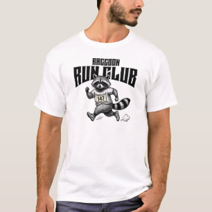 "Raccoon Run Club Marathon Retro Trash Panda Runne T-Shirt