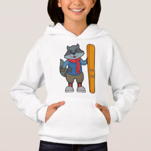 Raccoon Skier Ski Hoodie