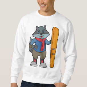 Raccoon Skier Ski Sweatshirt