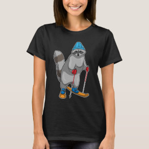Raccoon Skier Ski T-Shirt