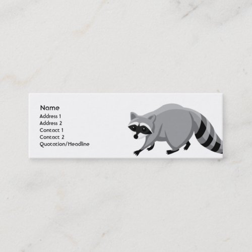 Raccoon - Skinny Business Card