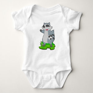 Raccoon Soccer player Soccer Baby Bodysuit