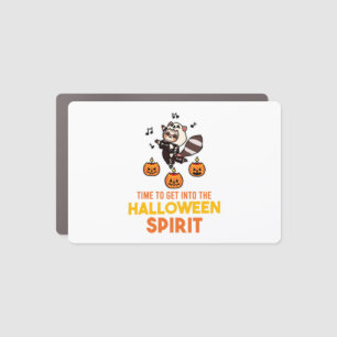 Raccoon Spirit Halloween Pumpkin Party Car Magnet