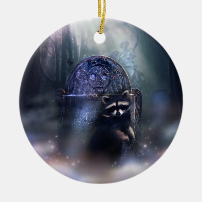 Raccoon Spirit Ornament (Front)