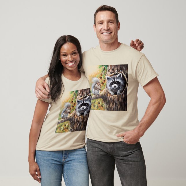 Raccoon & Squirrel  T-Shirt (Unisex)