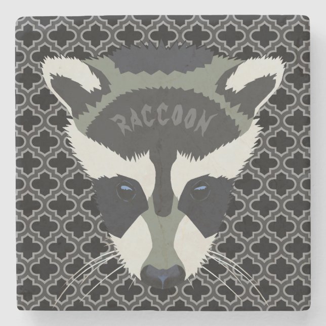 Raccoon Stone Coaster (Front)