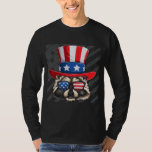 Raccoon Sunglasses USA American Flag Patriotic 4th T-Shirt