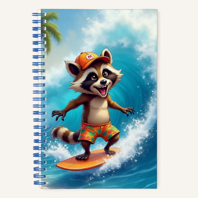 Raccoon Surfer, author Natasha Us   Notebook (Front)