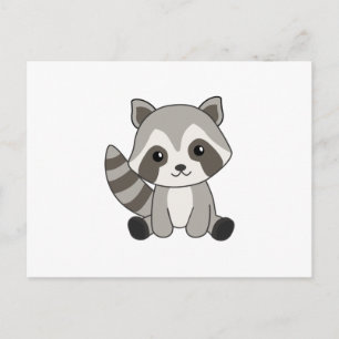 Raccoon Sweet Animals For Kids Funny Raccoons Postcard
