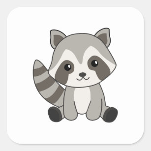 10/30/50/100PCS Cute Animal Raccoon Stickers For Kids DIY