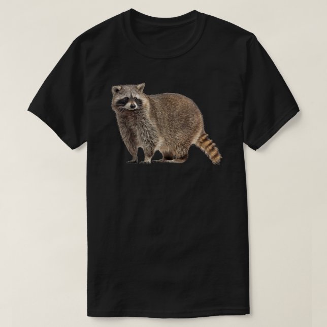 Raccoon T-Shirt  Wildlife Tee Shirt  Cool Nature R (Design Front)