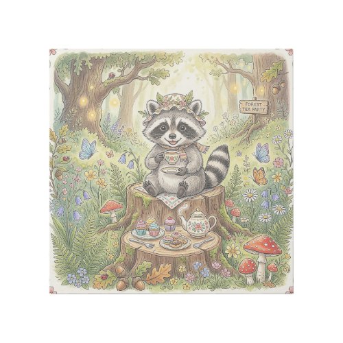 Raccoon Tea Party Gallery Wrap