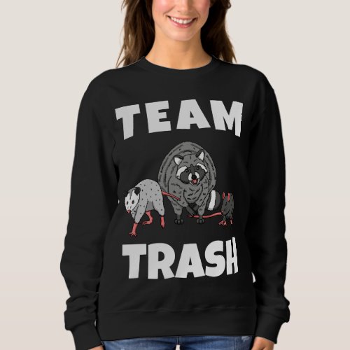 Raccoon Team Cute Trash Panda Ringtail Lover Sweatshirt