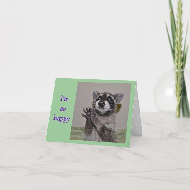 Raccoon Thank You Notecard (Front)
