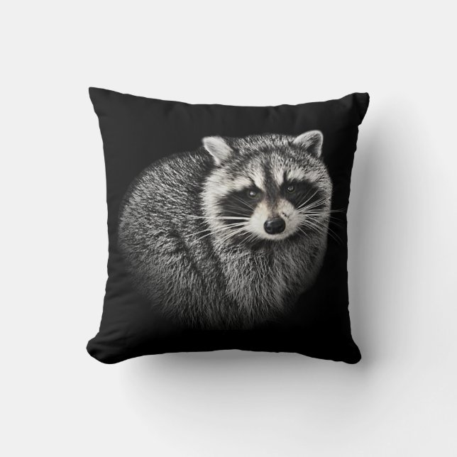 Raccoon Throw Pillow (Front)