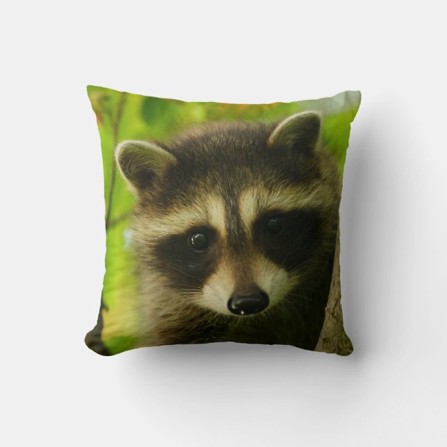 raccoon throw pillow (Front)