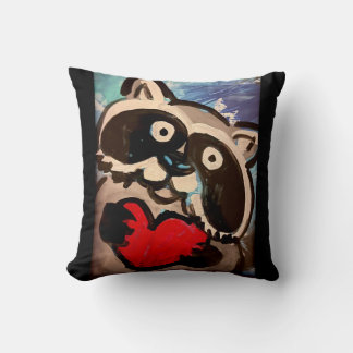 Raccoon Throw Pillow